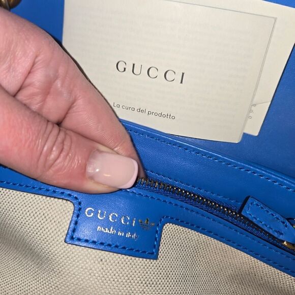 GUCCI ADIDAS X GUCCI GG MARMONT Small Shoulder Leather Bag New - Picture 10 of 13